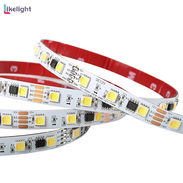 WS2818 SMD5050 LED chips WWA 60LEDs/m DC12V Addressable LED Strip light